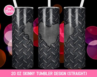 Heart Metal Blank Tumbler Wrap, Valentine Tumbler wrap, 20oz Skinny Tumbler Sublimation Wrap, Sublimation Design Télécharger | LTS-919