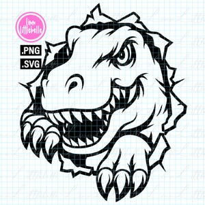 T rex Svg, T rex Scratch Svg, Dinosauro Svg, Tirannosauro Rex Svg, T rex Clipart, File di taglio T rex, T rex Cricut, Dino Scratch Svg / LTS-1639
