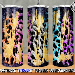 Leopard 20oz Skinny Tumbler Sublimation Design Download | Straight Only,Leopard Brush, Cheetah, Gold, Galaxy | PNG Commercial Use | LTS-245
