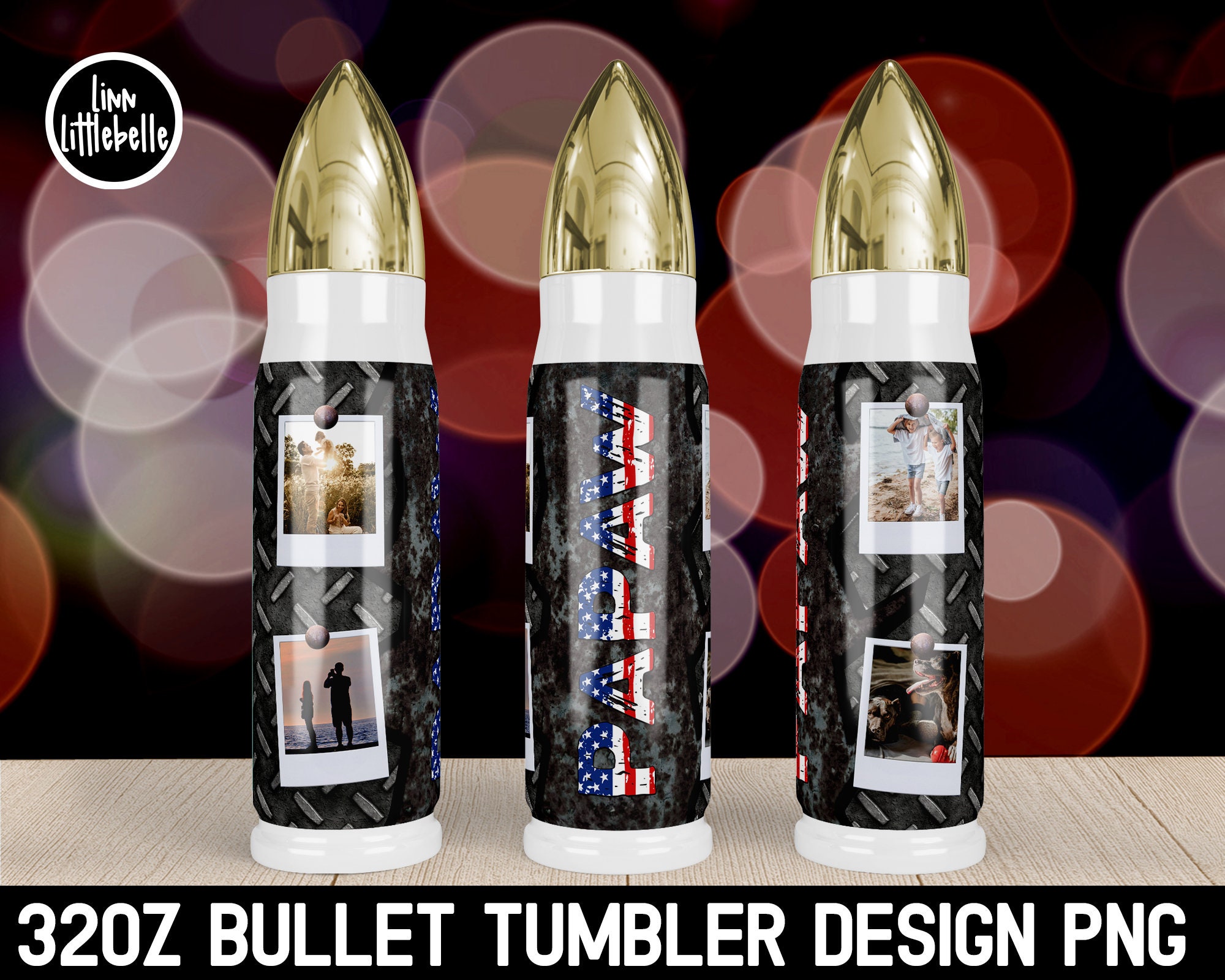 32 Oz Bullet Thermos. 2nd Second Amendment Jack Daniels Look 