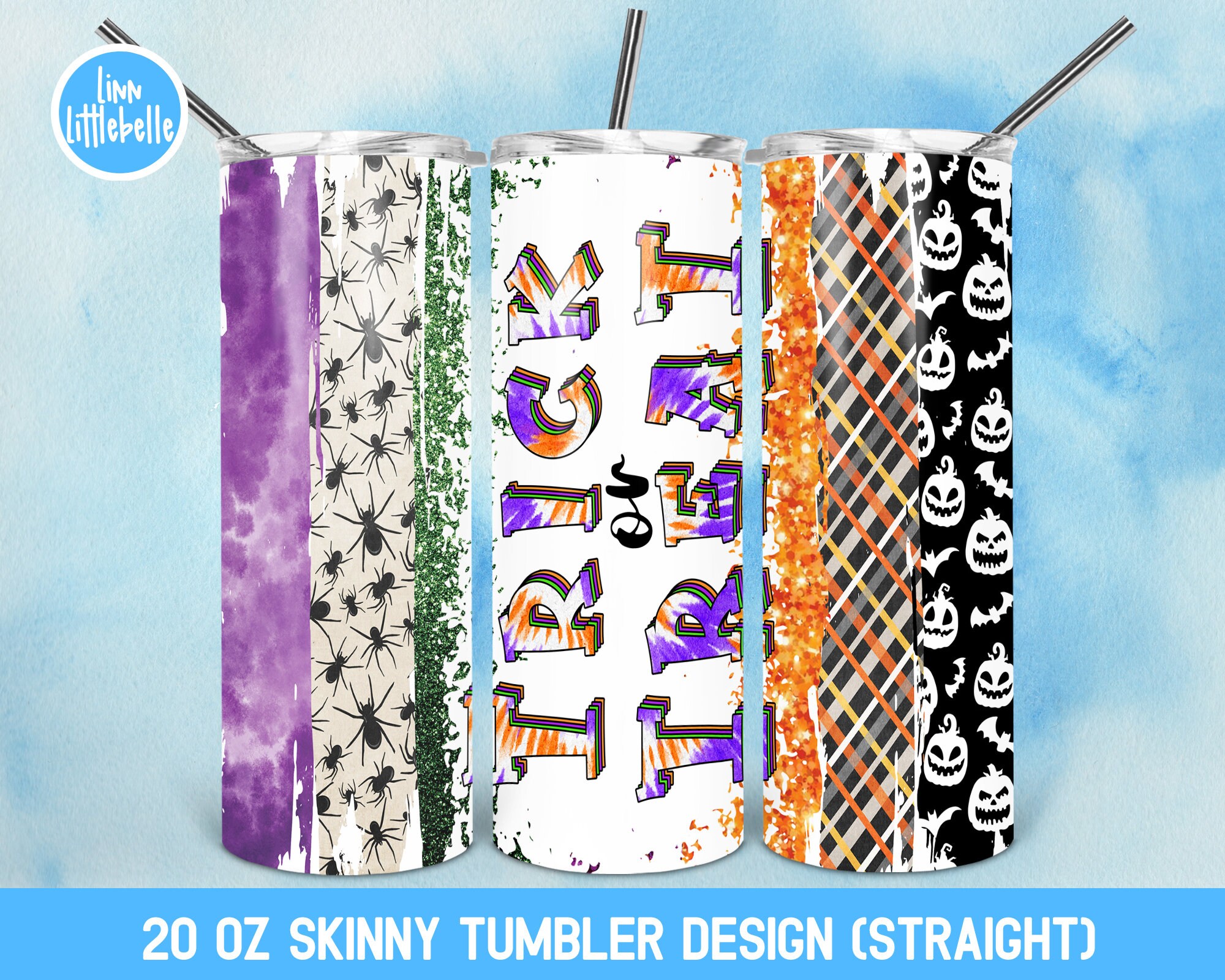 Halloween Tumbler Wrap 20 Oz Skinny Tumbler Design Etsy UK