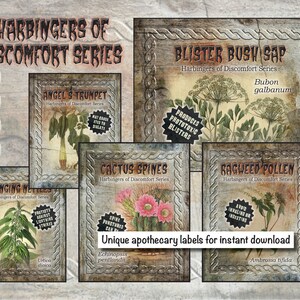 Apothecary Labels - Harbingers of Discomfort