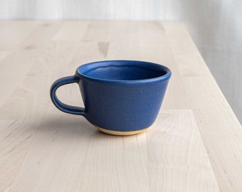 Bright Blue Handmade Ceramic Espresso Cup | Cortado Cup | Handmade Blue Ceramic Mug | Latte Cup | Small 4oz Mug | Matte Blue Mug | Tiny Mug