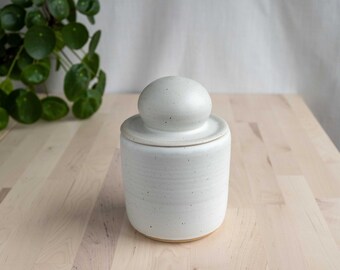 Lidded Ceramic Bubble Top Jar | Handmade Jar | Lidded Pottery Jar | Ceramic Storage Canister  | Stash Jar | Storage Jar