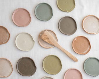 Handmade Ceramic Spoon Rest | Stoneware Utensil Rest | Spatula Rest | Kitchen Accessories | Hostess Gift