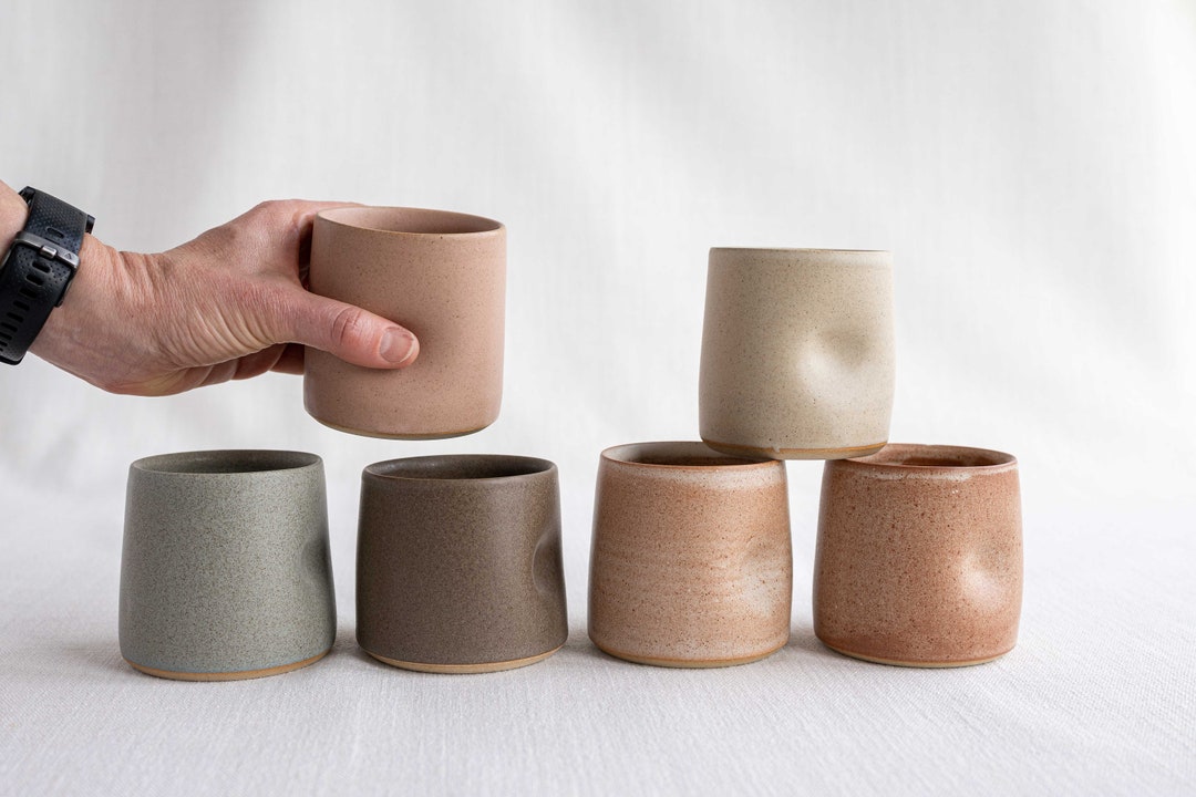 Small Ceramic Pinch Cup Cortado Cups Handmade Thumb Etsy