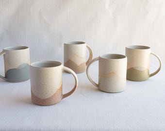 Large Cozy Handmade Ceramic Mug, 15-16oz