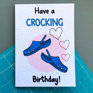 Lustige Croc Grußkarte - Croc Queen - Sport Mode - It's Your Birthday - Happy Birthday - Humorvoll