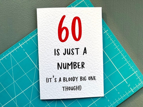 Just A Number 60s Birthday Card Just A Number 60s Birthday Card