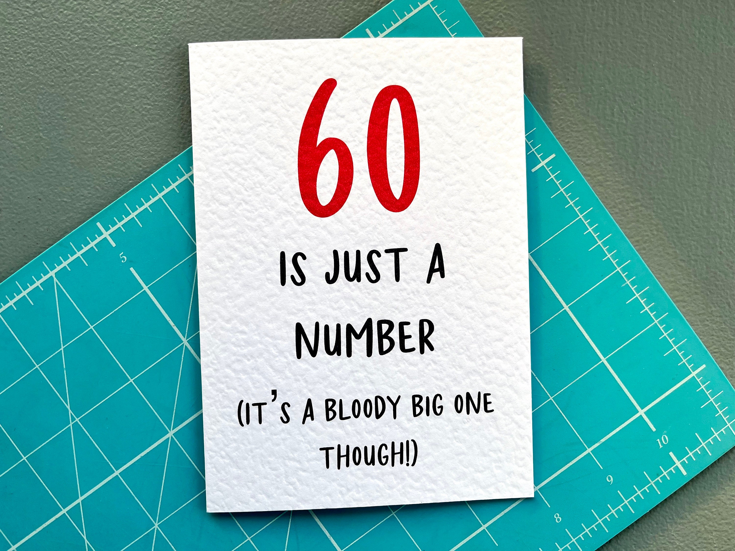 Just A Number 60s Birthday Card Just A Number 60s Birthday Card