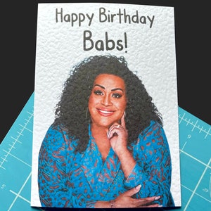 Alison Hammond Verjaardagskaart - Happy Birthday Babs - Happy Birthday - humoristische kaart - presentator grappige talkshow