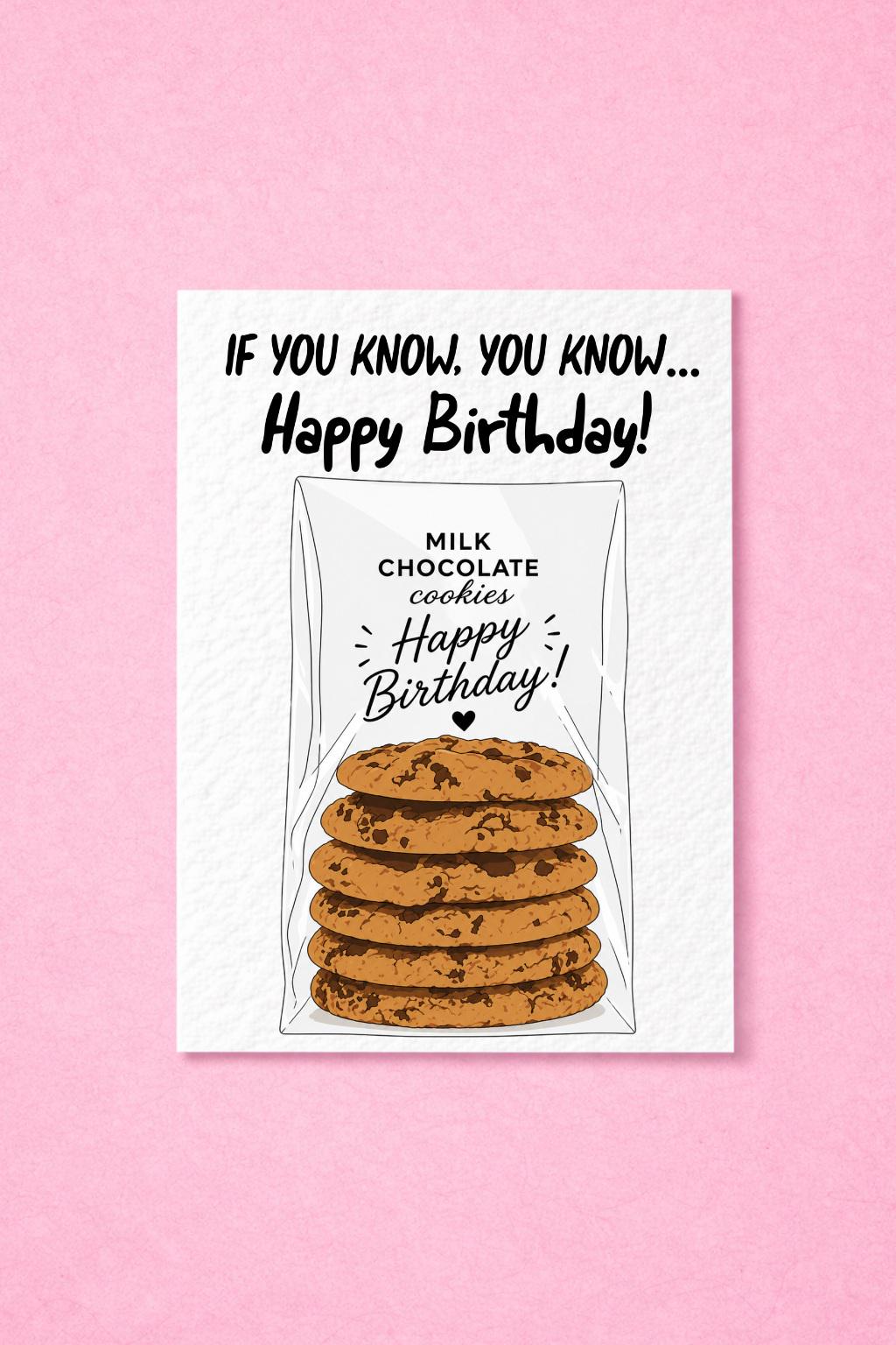 Have A Sweet Birthday Card Chocolate Chip Cookie, Funny Food Lover ...
