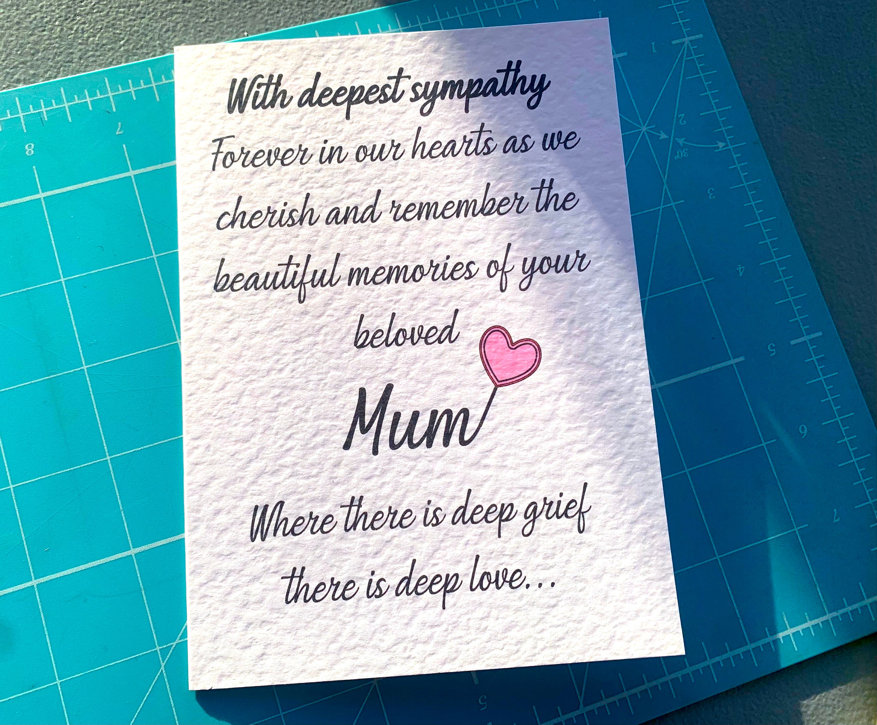 Sympathy Card for Mum: Bereavement, Grief, Remembrance - Etsy