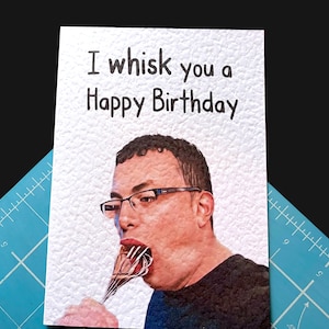 Tarjeta de cumpleaños "Ven a cenar conmigo" - Te deseo un feliz cumpleaños - Feliz cumpleaños - Tarjeta humorística - Meme divertido de internet