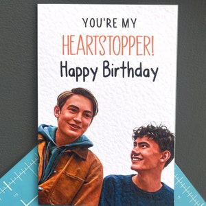 Hartstopper-wenskaart - gefeliciteerd met je verjaardag - Charlie en Nick - beroemde acteur - kaart voor partner - LGBTQ-community