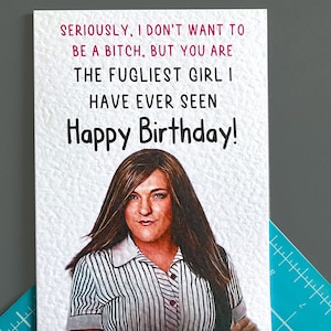 Verjaardagskaart Ja'mie King - Summer Heights High - privéschool - Chris Lilley - grappige onbeleefde verjaardagskaart