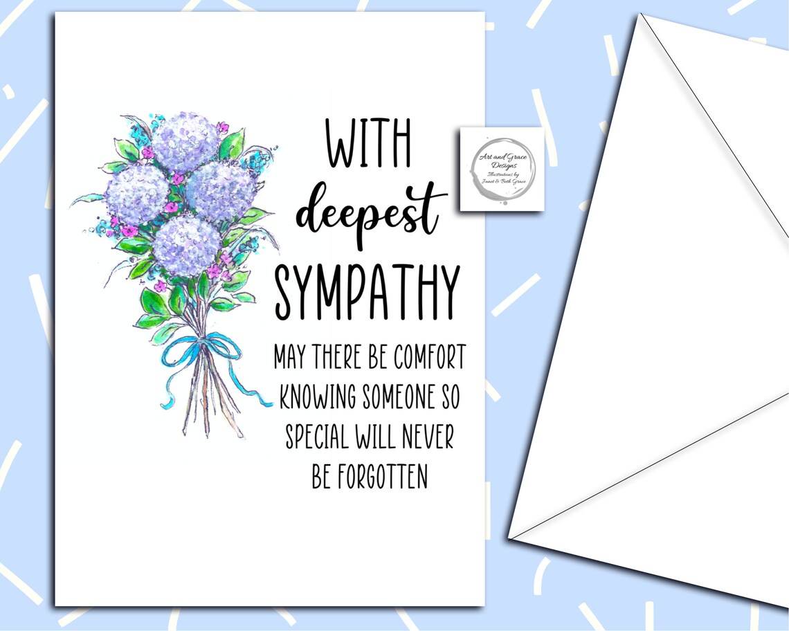 Bereavement Card Beautiful Flowers Death Anniversary - Etsy