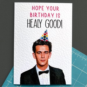 Matty Healy Geburtstags-Gruß-Karte - alles Gute zum Geburtstag - Hope Your Birthday is Healy Good - Humorvolle Karte - Lustig