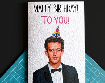 Matty Healy Birthday Greeting Card - Matty Happy Birthday - 1975 - Humorous Card - Funny