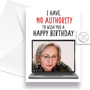 Tarjeta de felicitación de Jackie Weaver: No tienes autoridad Jackie Weaver: reunión de Zoom del consejo parroquial: divertida tarjeta de felicitación con meme del Reino Unido