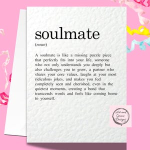 Soulmate Karte - Geburtstagskarte für Partner -Bester Freund - Freundin - Freund