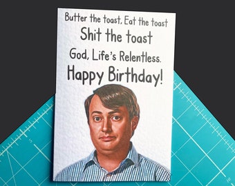 Mark Corrigan Birthday Card -Funny Tv Show Line Card - Funny Rude Birhday Greeting Card