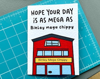 Carte de vœux Binley Mega Chippy - Joyeux anniversaire - Mega Chippy - Viral Tiktok - Carte humoristique