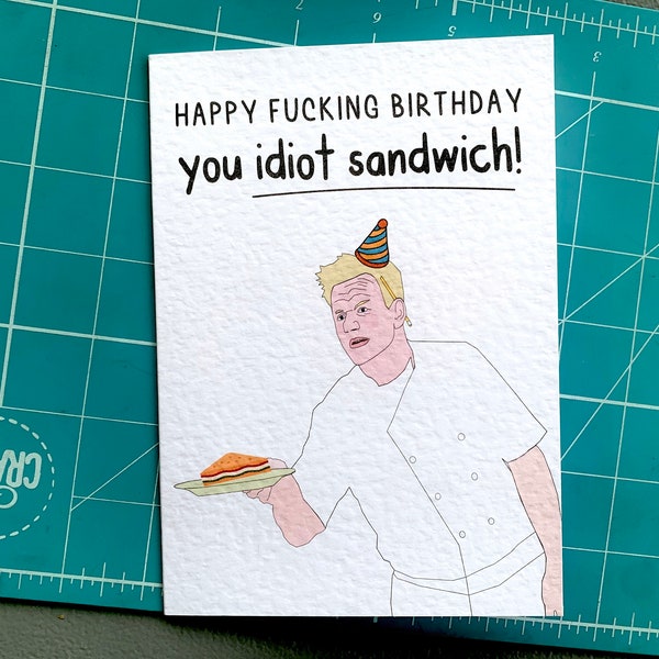 Idiot Birthday Card - Etsy UK