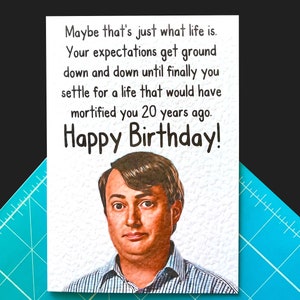 Biglietto di auguri di compleanno di Peep Show - Mark Corrigan - Divertente biglietto di auguri di compleanno con battuta di Peep Show - Divertente biglietto di auguri di compleanno maleducato