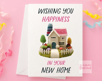 Congratulations On Your New Home Card - Moving Card - First Home- House Warming Card