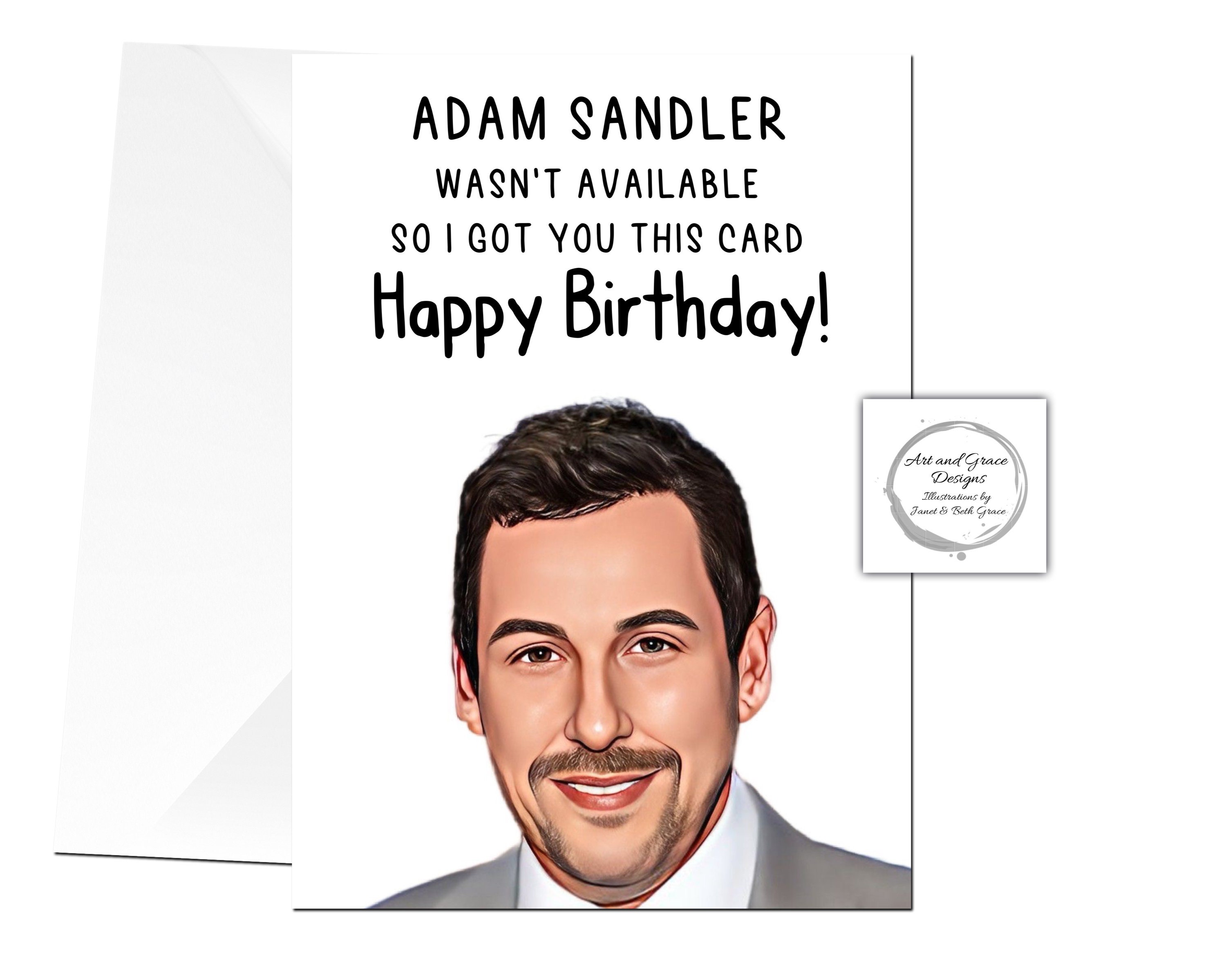 Adam Sandler Greeting Card Happy Birthday Old Age - Etsy