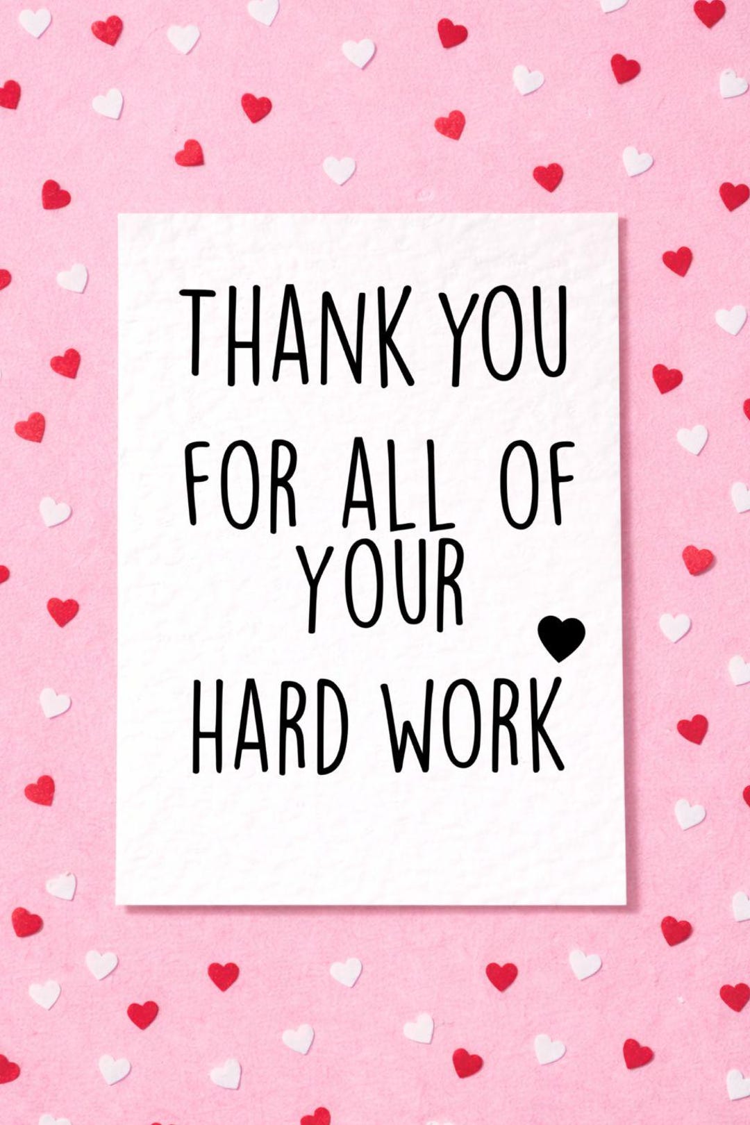 Luxury Thank You Card - Thank You for All of Your Hard Work - Gratitude ...