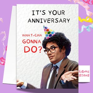 Carte de voeux d'anniversaire Richard Ayoade - Watcha Gonna Do ? - Comédien drôle