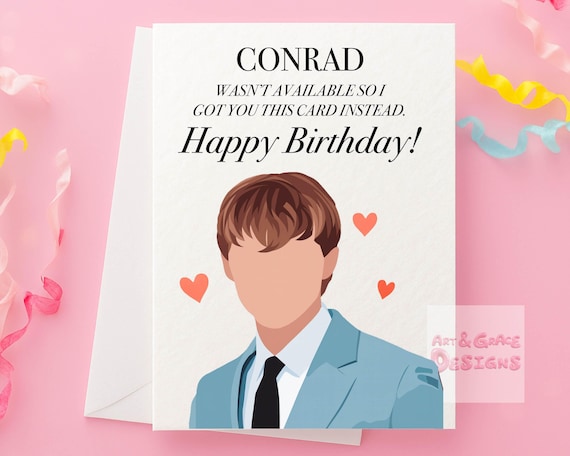 Team Conrad Inspired Greeting Card, Birthday Card