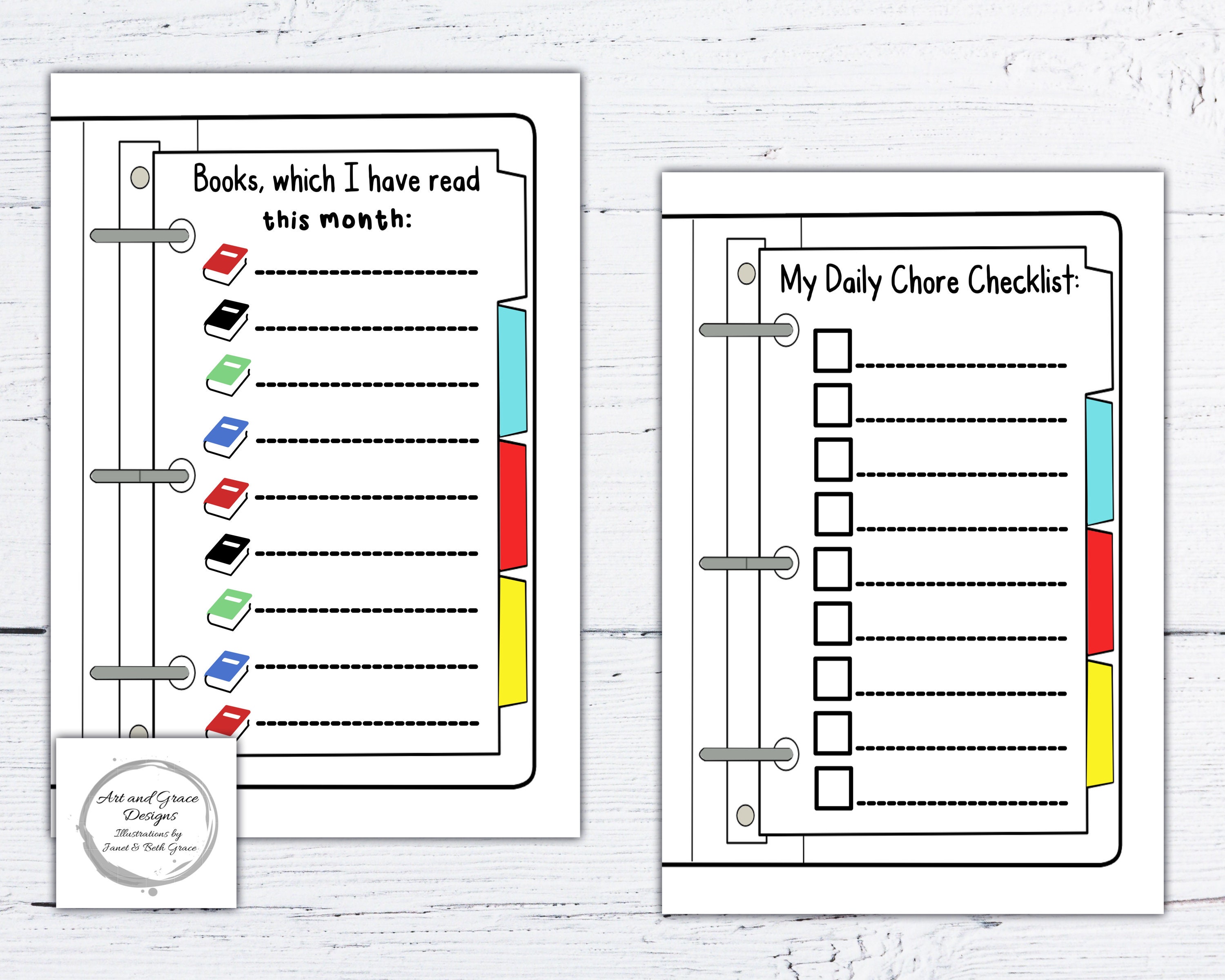 Printable PDF Reward Chart School and Home Planner Instant - Etsy
