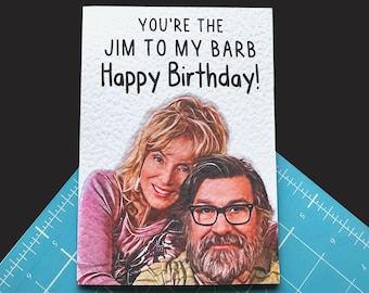 Tarjeta de cumpleaños de Jim y Barb Royle - Tarjeta de felicitación humorística