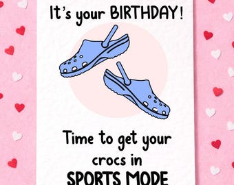Grappige krokodil-wenskaart - sportmodus - It's Your Birthday - Happy Birthday - humoristisch