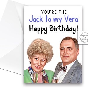 Biglietto d'auguri per Jack e Vera Duckworth - Coronation Street - Divertente Soap Star - Buon Compleanno - Jack e Vera Meme
