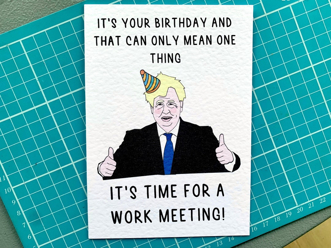 Boris Johnson Birthday Greeting Card Funny Boris Card Work Event Party