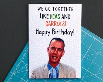 Forrest Gump Greeting Card - Tom Hanks - Famous Movie Quotes - Happy Birthday - Famous Actor - Celebrity -  Humorous Card - Funny Card