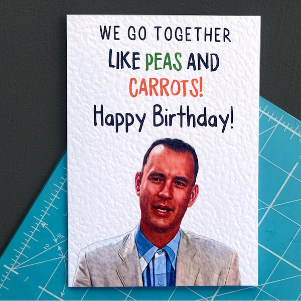 Forrest Gump Greeting Card - Tom Hanks - Famous Movie Quotes - Happy Birthday - Famous Actor - Celebrity -  Humorous Card - Funny Card