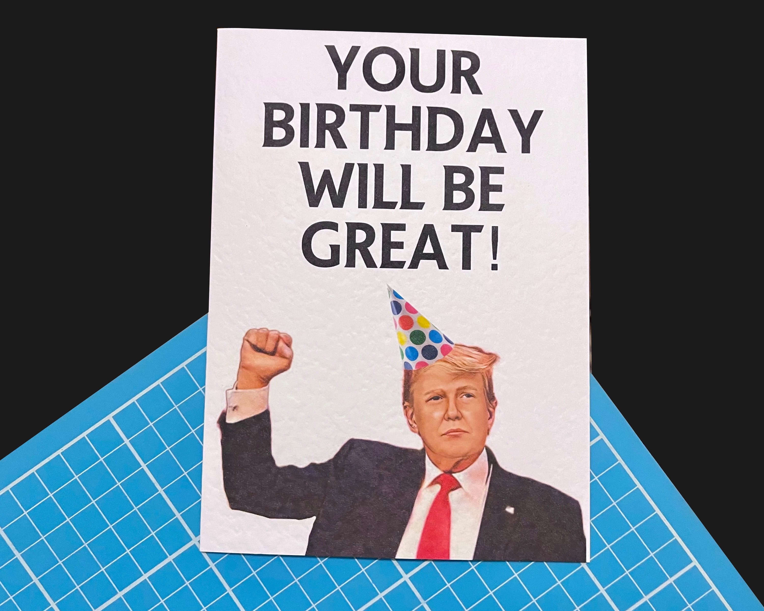 Donald trump birthday greeting card funny political card etsy