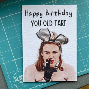 Tarjeta de felicitación divertida - Feliz cumpleaños - Vieja zorra - Tarjeta humorística