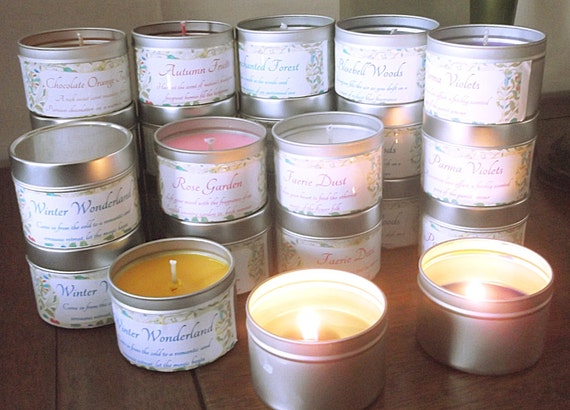 fragranced soy candles