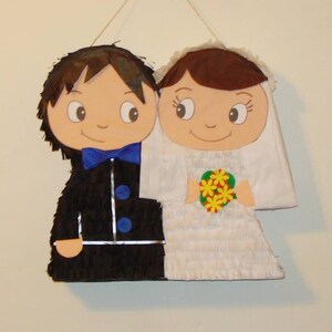 Bride and Groom Piñata: Wedding Bridal Shower Party Game