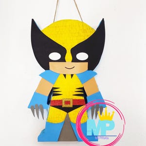 Handmade Wolverine Pinata: 24&quot; Superhero Party Decoration