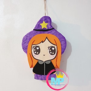 Witch mini piñatas. Halloween Party Centerpiece. Halloween Party Favors.