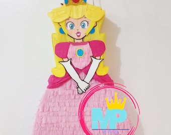 Princess Peach. Super Mario Bros pinata. 24" large pinata