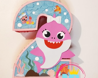 Shark number pinata (available 1-5)