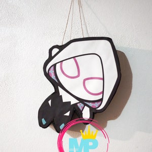 Spider-Gwen mini piñatas.  Spider-Man Party Centerpiece.  Spider-Man Party Favors.